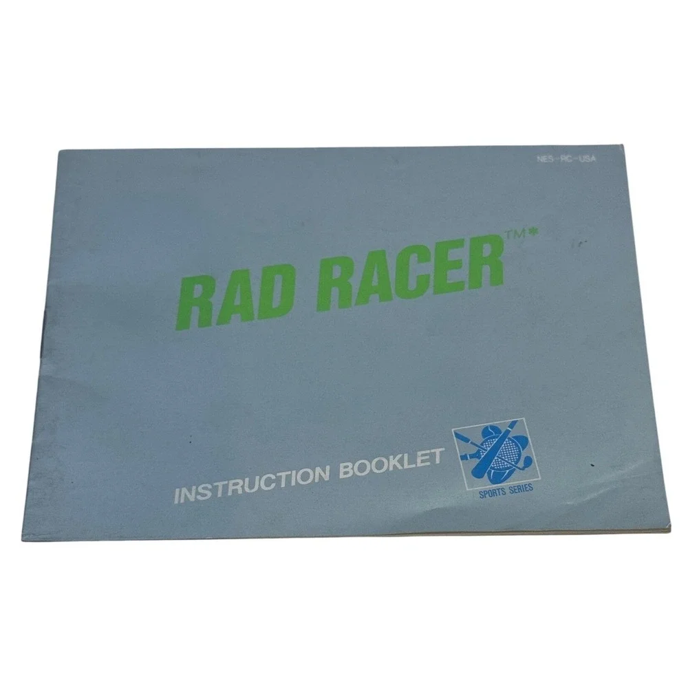 Rad‎ Racer Nintendo NES Instruction Manual Booklet Only NES-RC-USA